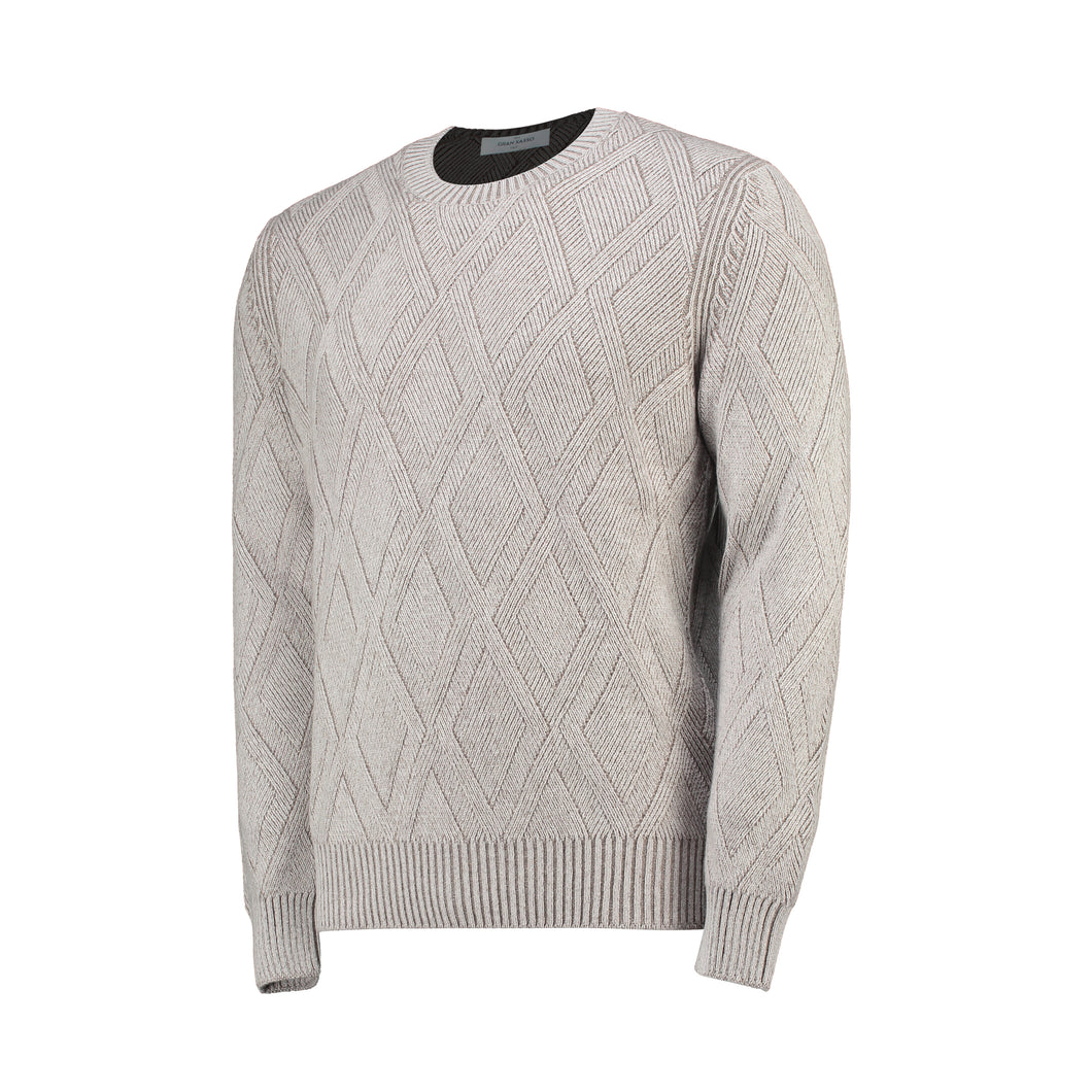 GRAN SASSO , BEIGE PULLOVER RONDE HALS ARTNR. 23155-049