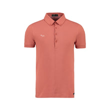 Afbeelding in Gallery-weergave laden, MORSE CODE POLOSHIRT ORANGE-RED-SALMON 10337
