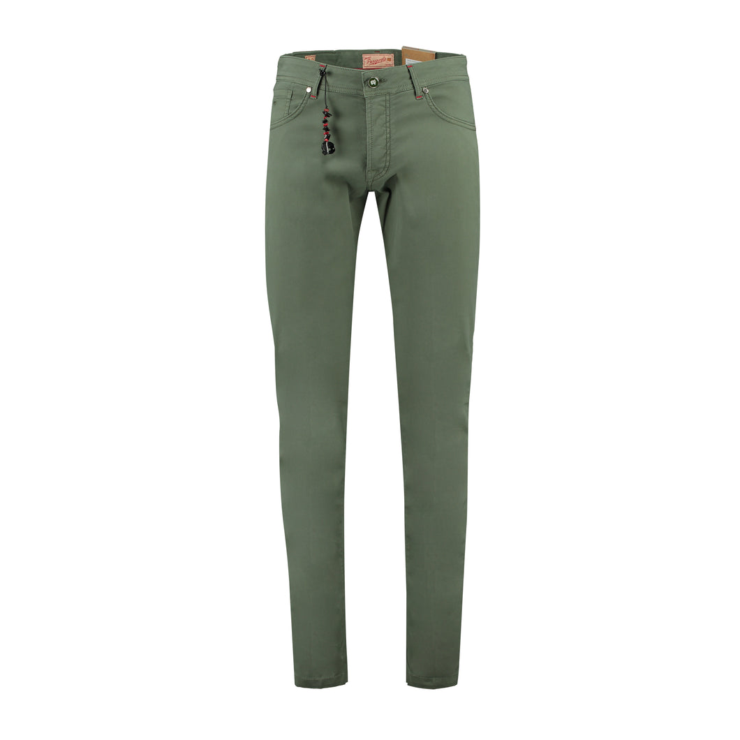 B Marco Pescarolo slimfit 5 pocket army green 4501-15