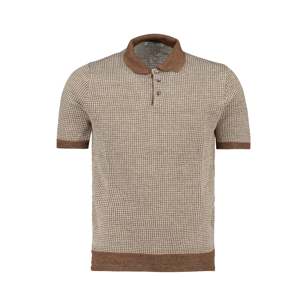 GRAN SASSO POLO KORTE MOUW 57118-165 BEIGE BRUIN