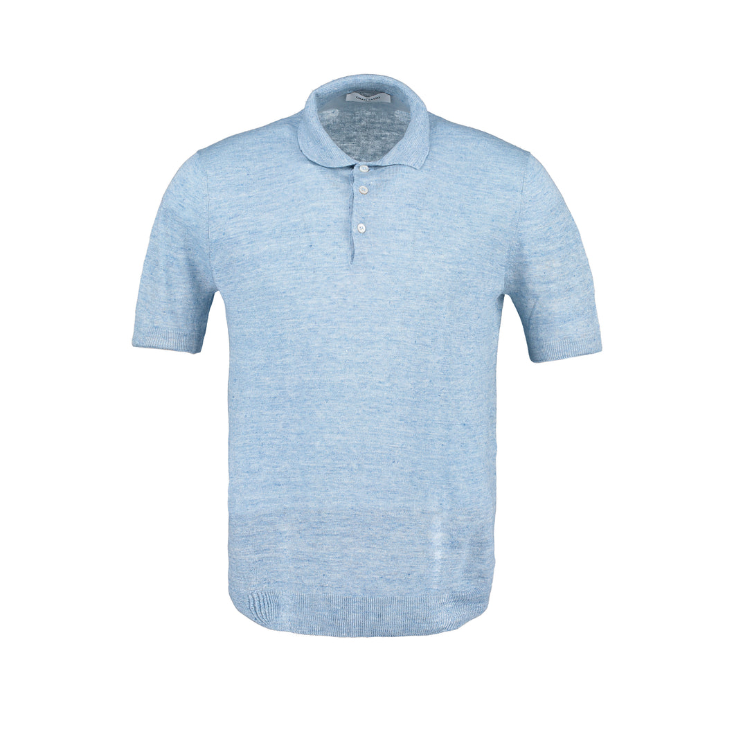 GRAN SASSO POLO KORTE MOUW 57187-516 LICHTBLAUW